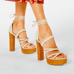 Lace Me Up Heeled Sandal